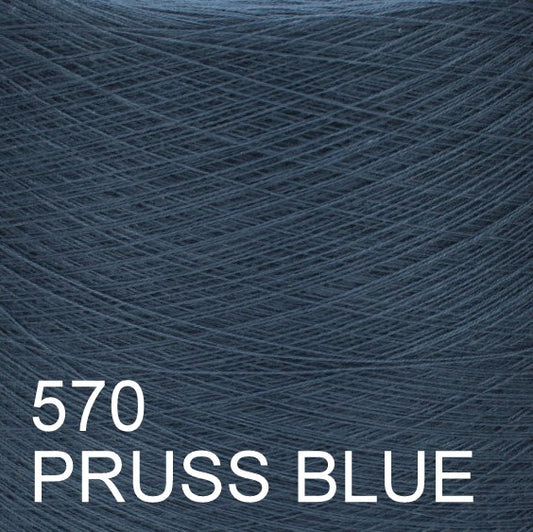 MACHINE KNITTING CONE YARN 50/50 COTTON ACRYLIC 1300 g 570 PRUSS BLUE