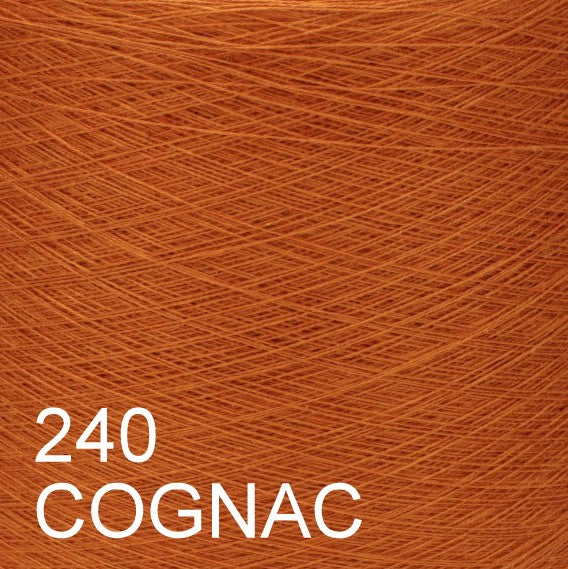 MACHINE KNITTING CONE YARN 50/50 COTTON ACRYLIC 1300 g 240 COGNAC